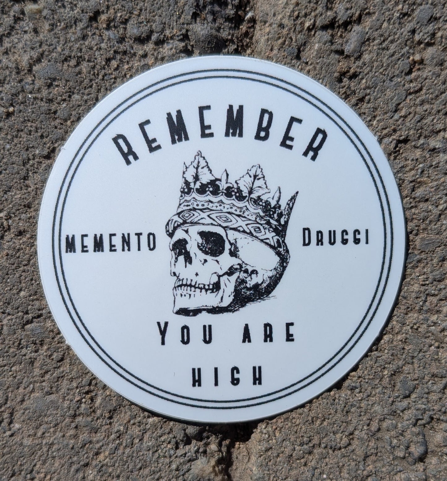 MEMENTO DRUGGI round sticker
